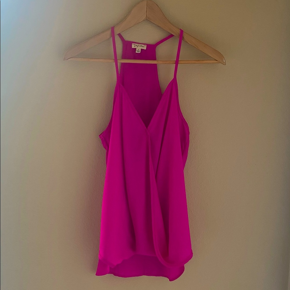 Lily White, polyester fuschia camisole top